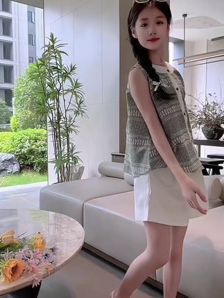 女童夏装短裤套装2025新款女大童夏季洋气背心初中生女孩夏两件套#女童套装 #夏季新款 #高品质童装 #中大童搭配 #爆款热卖中