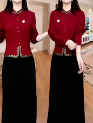 【衣雅严选】8085-1273#新款特惠加厚保暖气质显瘦款假两件连衣裙#秋冬新款 #气质连衣裙显瘦 #精致优雅 #洋气上档次