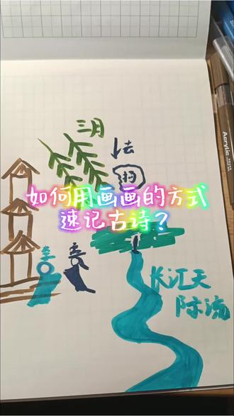 如何用画画的方式来速记古诗?
黄鹤楼送孟浩然之广陵
#古诗