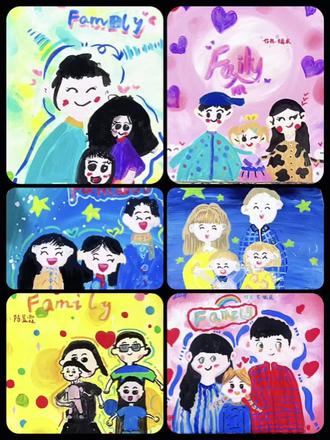 记录一下~孩子们画的全家福