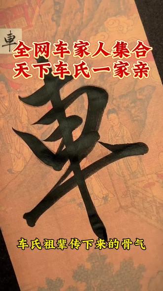 全网车家人集合!天下车氏一家亲🔥#车氏家族#车氏家族一家亲#家族文化