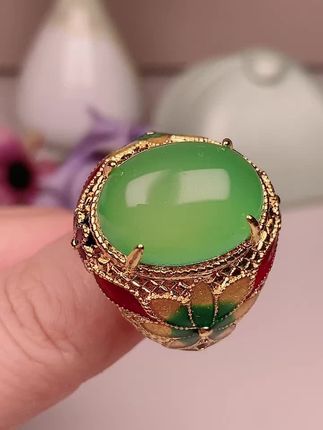 #玛瑙玉髓 #正品保证 #珐琅彩工艺 #精致大气 #男士戒指