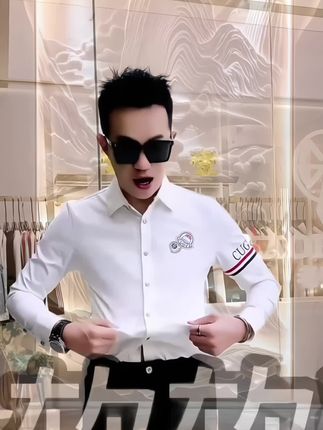 男装时尚轻奢长袖衬衫#品质男装#气质穿搭#简约大气
