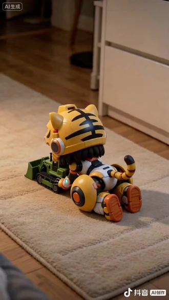 机器人捷豹塔姬也要玩汽车玩具#炫卡斗士 #ai创作浪潮计划 #抖音二创激励计划 #创作者扶持计划 #抖音玩法合伙人计划