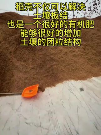 稻壳发酵腐熟稻谷壳蔬菜种植花卉有机营养土园艺肥料改良土壤专用#肥料 #营养土 #稻壳 #稻谷壳