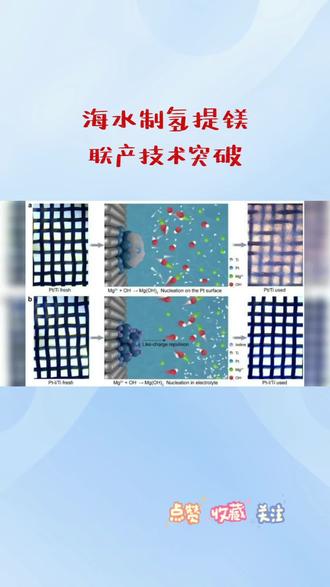 海水制氢提镁
联产技术突破
#海水变“绿氢”
#科技创新
#科技改变生活