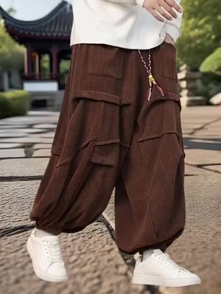 中国风宽松阔腿裤#休闲裤 #简约大气 #男生穿搭 #百搭阔腿裤 #百搭神裤
