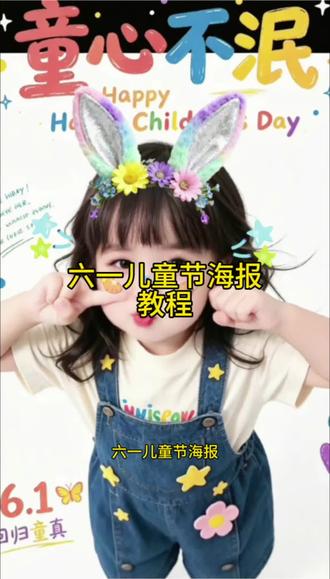 六一儿童节海报一键拍同款教程 #剪映 #剪映图片设计 #一键做同款 六一 六一海报 六一儿童节ai教程 儿童节海报 六一儿童节手抄报 儿童节手绘