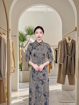 品质妈妈装#秋季新款旗袍裙#高端大气 #优雅气质 #谁穿谁漂亮时尚