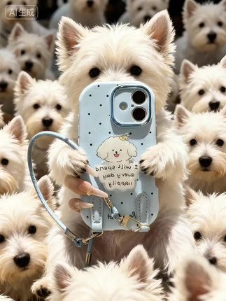🐶谁能拒绝这只奶fufu的小比熊啊! baby蓝+波点直接戳中少女心,挂绳设计把“解放双手”玩明白了 拿在手里像抱着软乎乎的云朵,配小香风外套尊嘟很搭! 现在就差把“每天都要开心”刻进DNA… #手机壳 #可爱风 #氛围感好物 #少女心暴击#这个手机壳真的长在我心巴上了