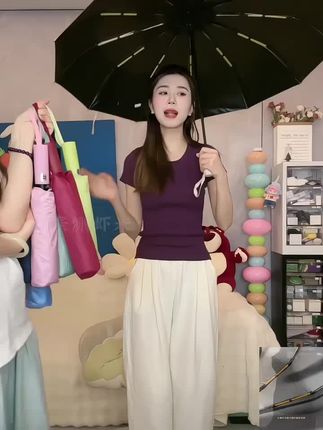 这把雨伞☂️是晴雨两用的!还是自动的!24骨的自动雨伞!又遮太阳,又遮雨!一伞多用!质量超好!#晴雨两用全自动雨伞 #自动雨伞 #好物分享 #于清授权切片 #强烈推荐
