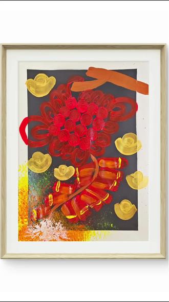 #鞭炮创意画 鞭炮一响黄金万两💥鞭炮创意美术#中国结 #创意美术 #鞭炮一响黄金万两