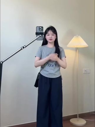 小个子定制藏蓝色美式工装裤女2025夏季薄款高腰慵懒风显瘦运动裤#小个子定制款 #藏蓝色 #美式工装裤 #高腰裤显腿长 #显瘦裤子分享