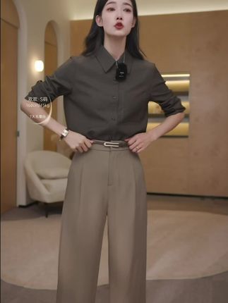 再也不用考虑这条裤子搭什么衣服,这一套就解决你的所有困扰 #百搭裤子 #百搭套装 #秋冬新款 #套装
