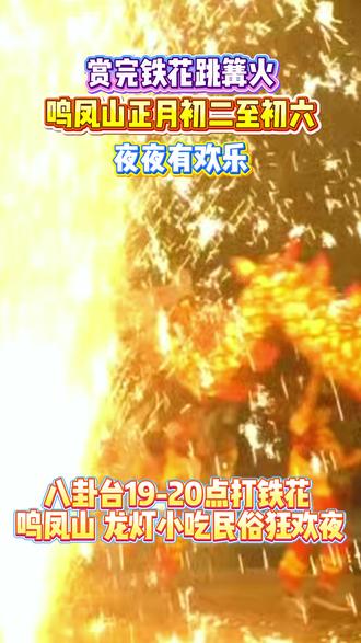 让我们来鸣凤山奔赴一场春节的浪漫,来柴来财#打铁花#鸣凤山景区#春节特惠#龙灯舞狮#篝火晚会