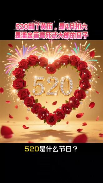 520翻了黄历,是4月初六,是潘金莲毒死武大郎的日子。#520 #520告白季 #520礼物 #潘金莲 #武大郎