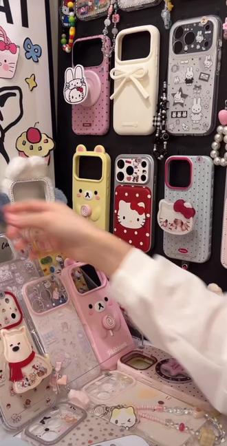 可爱红波点KT插画皮质手机壳适用苹果iPhone17promax包相机秒变17