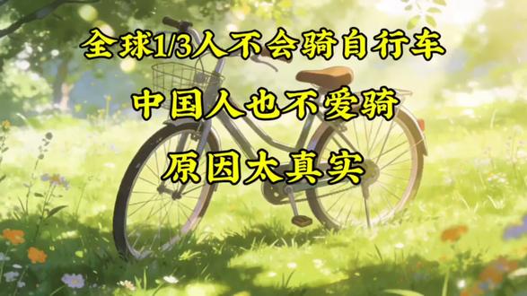 全球1/3人不会骑车,中国人也不爱骑,原因太真实#自行车 #为什么有人不会骑自行车 #自行车技巧