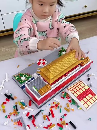 古建筑积木拼装玩具#乐高 #天安门#积木#益智玩具#乐高拼装8-16岁正版