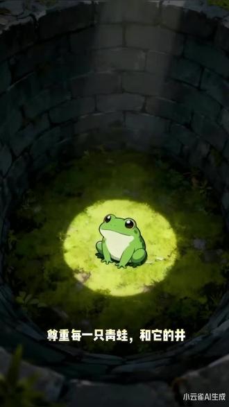 尊重每一只青蛙,和它的井。
尊重每一头驴,和他的磨盘。
尊重每一只鸟,和属于它的那片天空。
不惊扰他人的山海,是最高级的善良。青蛙的井,驴的磨盘,鸟的天空,都是他们世界的全部。
真正的修养,
是理解并尊重每一种不同形态的奔赴。