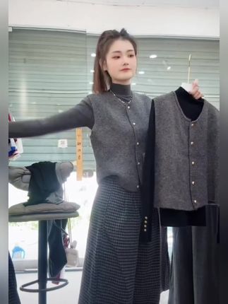#秋季新款#女装#针织开衫#马甲外套#百搭上衣