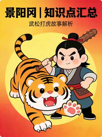 景阳冈,三碗不过岗#语文 #水浒传 #武松打虎 #民间故事 #武松