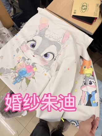 疯狂动物城2 婚纱朱迪丙烯马克笔手绘