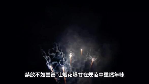 对 春节期间燃放烟花爆竹不能一禁了之, 应该由政府部门主持 更合理的燃放。