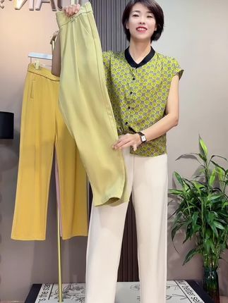 夏季凉凉裤 中年妈妈装,奶奶装#窄板小直筒#小个子穿搭 #夏季穿搭 #显瘦显高显腿长