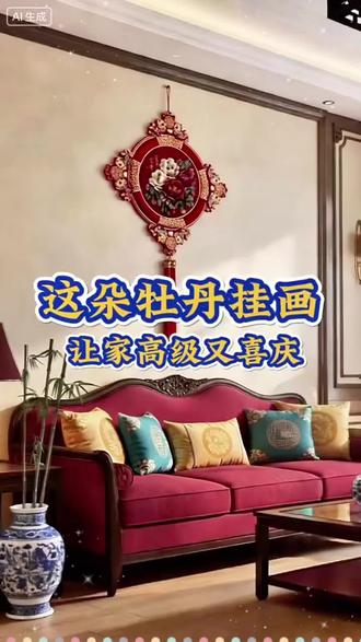 爸妈来家,盯着玄关看了好久:这牡丹花中国结做得真精致! 这款挂饰花瓣层次分明,立体感强,挂在玄关背景墙中央,喜庆又吸睛。今年年货,选点长辈真心愿意挂出来的东西。#送父母年货 #传统文化 #家居挂饰 #中国结挂件客厅大号