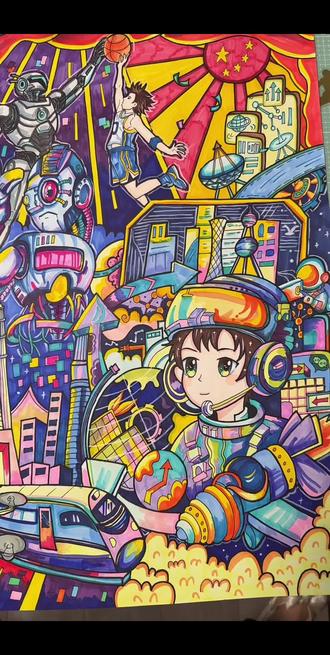 原创科技幻想画 #科幻画比赛