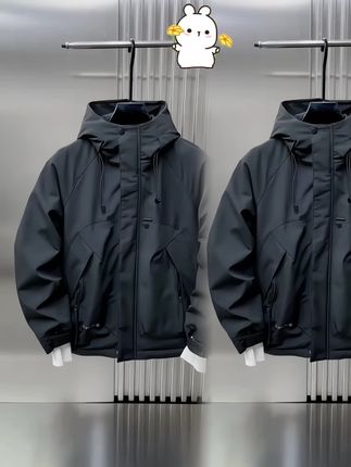 2025秋冬男生衣服高级感宽松外套网红洋气炸街加厚痞帅夹克冲锋衣#夹克男 #外套男 #冲锋衣男 #宽松版型 #夹克外套