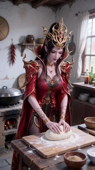 来吃彩鳞包的饺子吧🥟#豆包ai #抖音创作者大会 #斗破苍穹 #彩鳞#包饺子