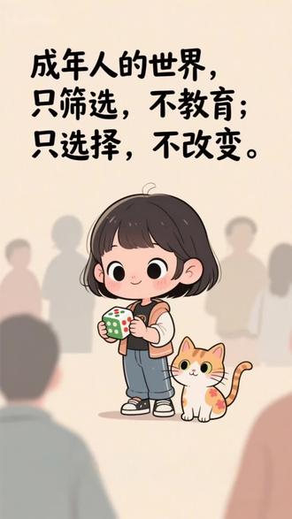 成年人的世界,只筛选,不教育;只选择,不改变。你有你的立场,我有我的底线,分寸感很重要,教什么都不要教人做人。#情感 #人生感悟 #治愈漫画 #治愈系