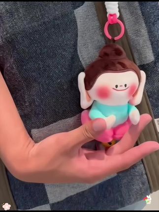 佛小伴毛绒挂件云冈石窟莲华小佛文创纪念品包挂车饰钥匙扣送礼#也太可爱了吧 #小朋友玩具 #挂件#毛绒#钥匙扣