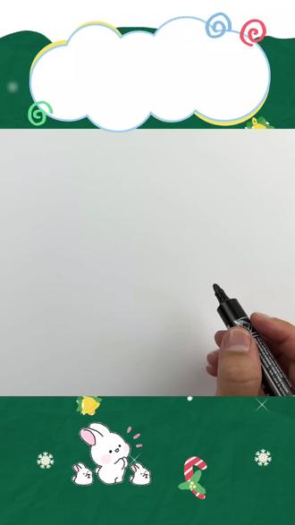 画一只兔子怪兽#启蒙早教 #画画其实很简单 #简笔画教程