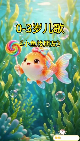 儿歌启蒙,可爱的小鱼要找朋友啦! #动画片每天更新 #儿歌 #亲子互动 #幼儿园 #早教