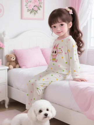 #儿童家居服 #萌娃穿搭 #女宝穿搭 #骗你生女儿 #超便宜超划算