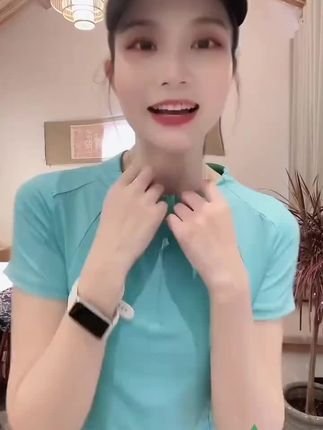 夏季新款锦纶速干短袖运动上衣跑步服半拉链女款健身T恤#感谢抖音感谢抖音平台
