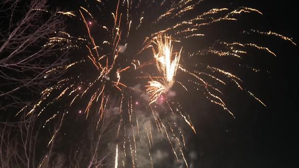 请你看烟花#元旦晚会#东营市二中#烟花