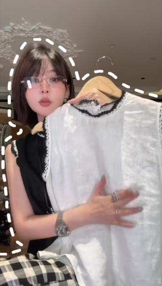 夏季凉快气质无袖衬衫马甲,好凉快哦! #当我穿搭时突然灵机一动#夏季的小设计感穿搭 设计时尚,非常凉快,气质感时尚感拉满哦。#夏季穿搭 #梨形身材穿搭 #梨九九定制女装