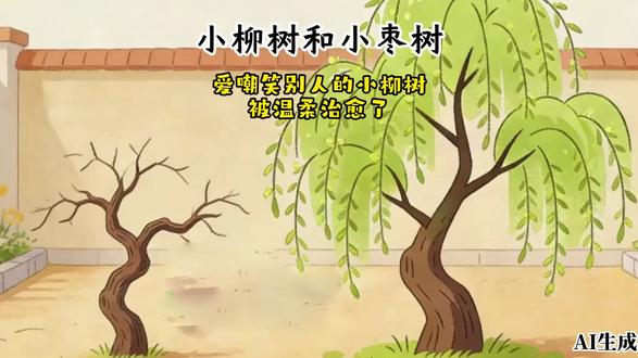 #创作者中心 #创作灵感 《小柳树和小枣树》一个超治愈的儿童小故事,教孩子学会欣赏他人、不骄傲自大,适合亲子共读、睡前听故事,宝妈快收藏讲给孩子听!
# 小柳树和小枣树