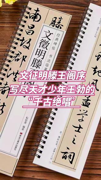 文徵明行书滕王阁序行书毛笔书法字帖全文经典碑帖书法临摹字卡原大版墨迹本文征明成人学生临摹范本近距离临摹临帖卡#文征明#行书#滕王阁序#原创视频 #行书
