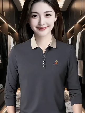 Mexican/稻草人男士春秋季POLO衫商务休闲长袖T恤宽松翻领上衣男#POLO衫#春秋穿搭#男士穿搭#通勤穿搭#稻草人@DOU+上热门 @DOU+小助手 @上热门🔥🔥🔥