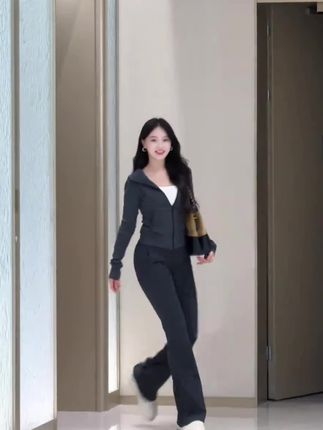 新款网球慵懒风休闲运动套装韩版#潮流时尚穿搭 #套装穿搭 #中秋快乐