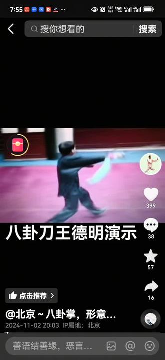 孙志君亲传弟子王德明老师演练龙行八卦刀