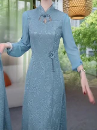 #两件套旗袍连衣裙 #两件套连衣裙 #旗袍连衣裙 #优雅气质 #连衣裙