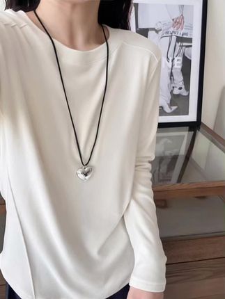 DT2025爆款磨毛糯米绒鱼骨打底衫-春秋必备-基础百搭款