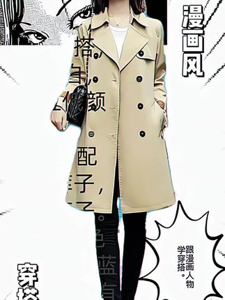 风衣一穿,气场全开!经典卡其色,简约又高级,轻松hold住各种场合。@DOU+上热门 #女性穿搭 #时尚必备 🌟🧥