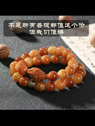 【八方来财】新品菩提手串 原生态菩提根双圈手串炭烤国风文玩男款 #手串 #文玩手串